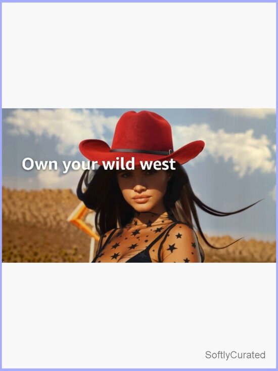 Classic Felt Wide Brim Cowboy Hat with Belt Buckle main image 5
